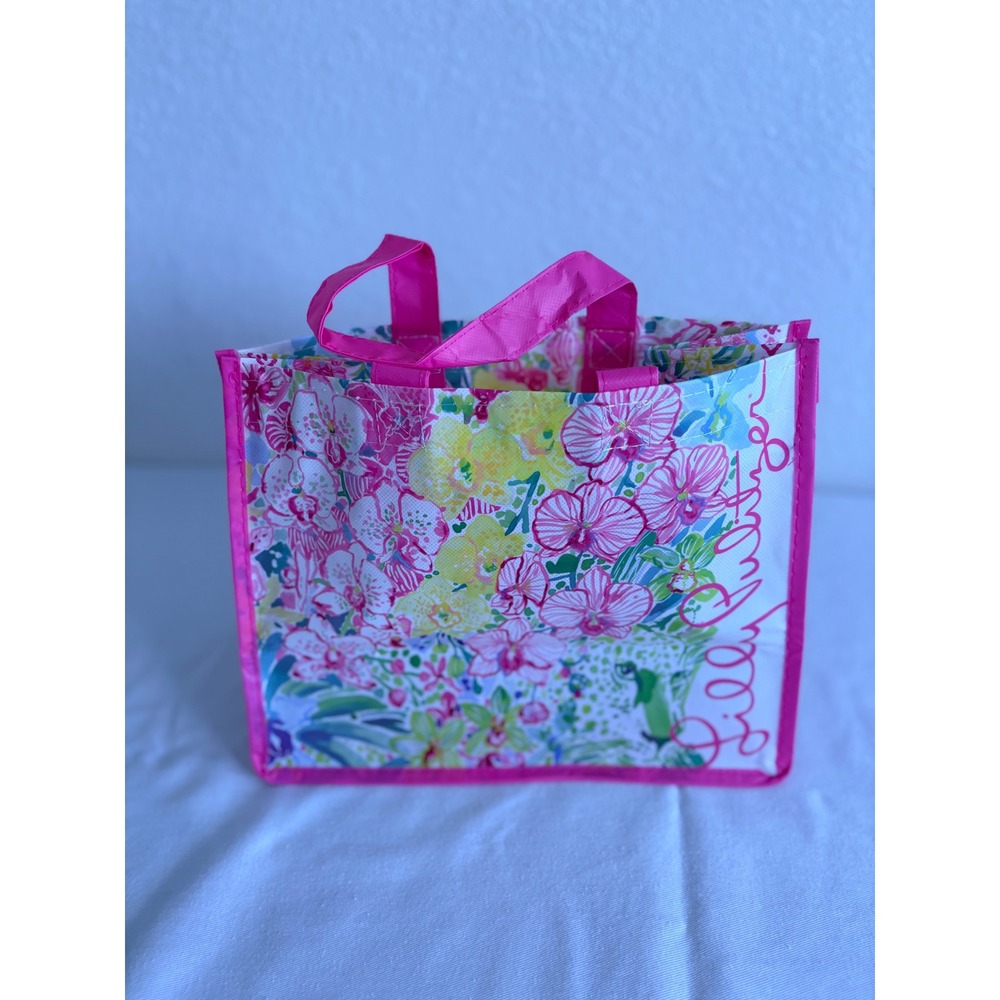 Lilly Pulitzer Tote and 3 Face Masks Set OS Multi New Floral Tropical Bundle